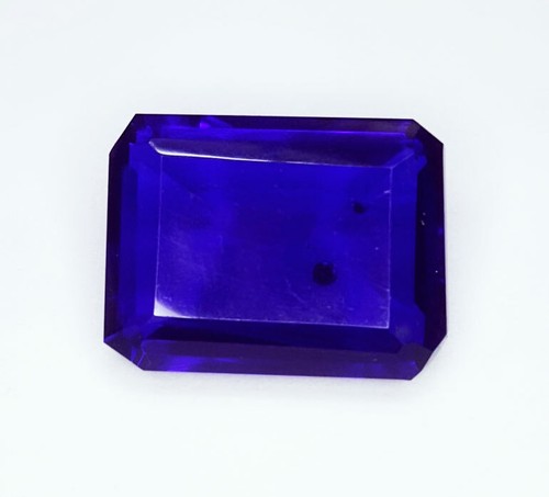 23.86 Ct Loose Gemstone Dark Blue Topaz Emerald Shape AAA+ Transparent Topaz Gem - Picture 1 of 10