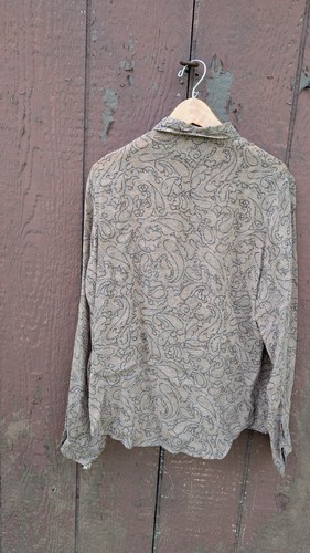 Territory Ahead Small Women's Blouse, Brown w/Black Line Design. - Picture 7 of 9