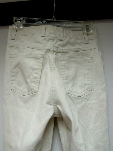 Pantalones de mezclilla TALBOTS de algodón frente plano blanco cremoso 27 1/2 x 29 3/4 6 usados en excelente estado - Imagen 6 de 7