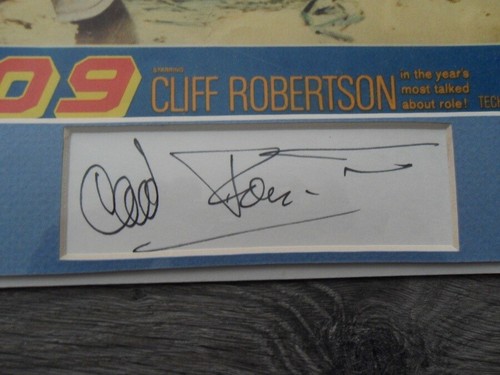 CLIFF ROBERTSON JFK PT 109 AUTOGRAMM Original Film Lobby Titelkarte - Bild 2 von 3
