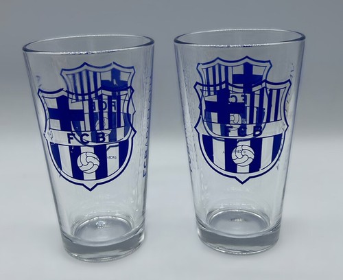 Set 2 Grafiche Vintage FC Barcelona Calcio Pinta Birra Calcio Blu - Foto 1 di 10