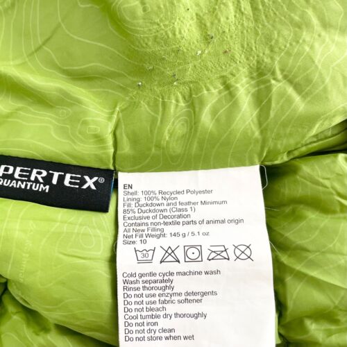 Kathmandu Epiq Jacket Womens Sz 10 Black Duck Down Puffer 550 Fill Small Repair - Picture 9 of 14