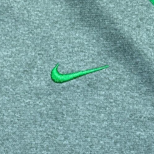 Nike Therma FIT Men's Training Pullover Hoodie Grey Green Large Embroidered logo - Picture 5 of 10