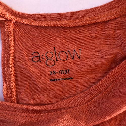 A Glow Maternity Shirt Dress Womens Extra Small Orange Ember Glow Super Soft - Picture 6 of 8