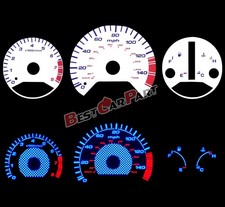 98-02 Honda Accord AC Autotechnic Auto White Reverse Glow Gauge Faces Manual