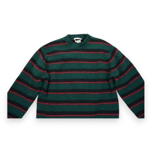 Vintage Alan Paine Sweater Men's 44 Striped Shetland All Wool Pullover Rare - Picture 3 of 6