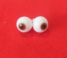 Pair of Brown Replacement Glass Doll Eyes