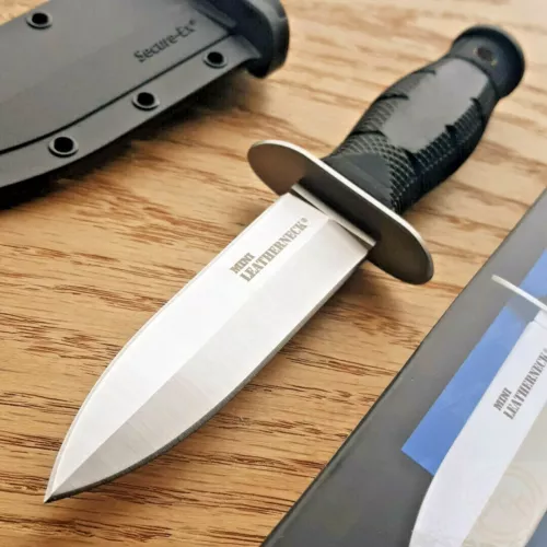 Cold Steel Mini Leatherneck Fixed Knife 3.25" 8Cr13MoV Steel Blade Black Kray-Ex