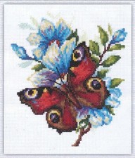 "Peacock Butterfly" Unprinted Counted Funny Cross Stitch Kit Magic Needle 42-09
