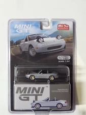 MINI GT #407 - SILVER - MAZDA MIATA MX-5 / TUNED VERSION - MIJO USA EXCLUSIVE