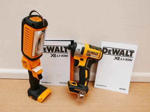 DeWALT DCF887 18V XR IMPACT DRIVER BARE UNIT + DCL050 WORKLIGHT  - Picture 1 of 2