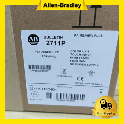 New Sealed  AB Panelview Plus 2711P-T10C4D1 10.4'' Color 2711PT10C4D1