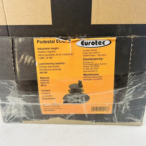Eurotec Deck Hardware Support Plastic Adjustable Pedestal ECO M (20-Pieces /Box) - Picture 2 of 2