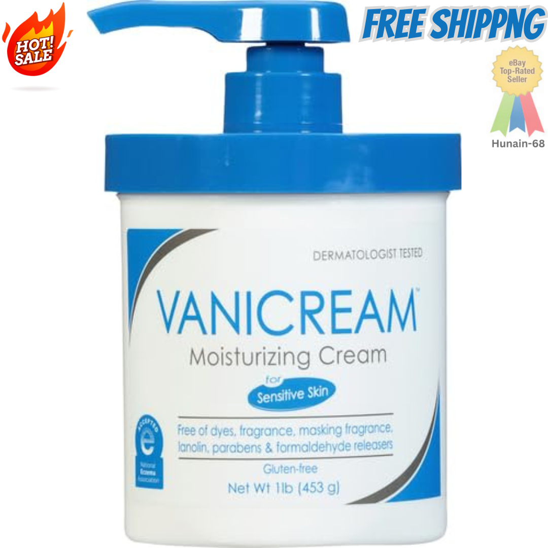 Vanicream Moisturizing Skin Cream with Pump 16 oz for Dry Sensitive Skin