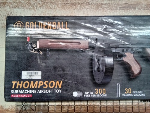 Goldenball Thompson Airsoft Gun 1000 Round Drum & 2 Strait Sticks Clean/Tested - Picture 1 of 6
