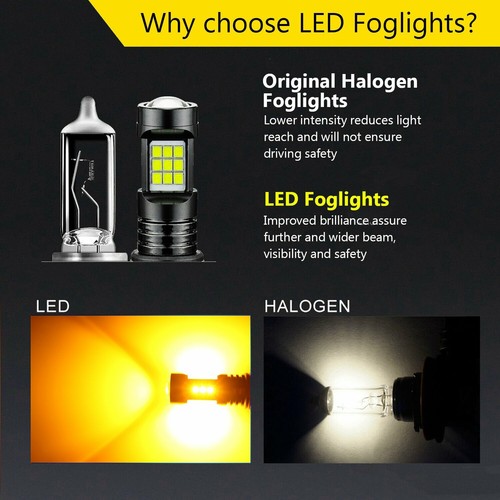 JDM ASTAR 2x 1600LM PSX24W 2504 Amber 27-SMD LED Fog Light Bulbs with Projector - Foto 8 di 9