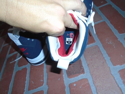 NIKE AIR MAX SNEAKERS ALTE UOMO ROSSE BIANCHE BLU USA TAGLIA 8-INDOSSATE POCHE VOLTE - Foto 8 di 13