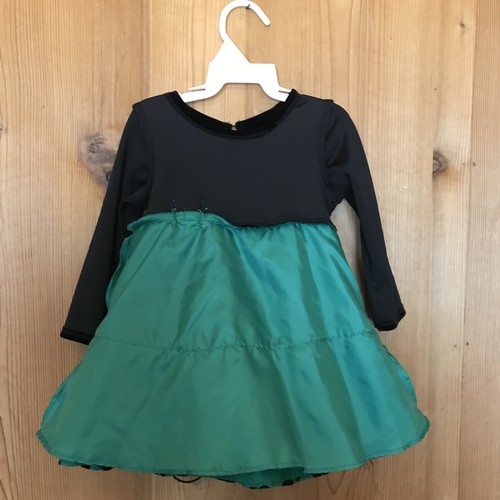 Baby Girl Iris and Ivy Party Dress, Formal Holiday Black and Green  12 Months - Picture 6 of 8
