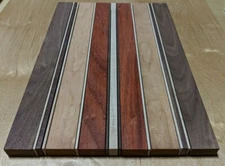 #18 13/16" CUTTING BOARD KIT - WALNUT, PURPLE HEART, & PADAUK - FREE SHIPPING!