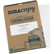 DuraCopy Waterproof Copier/Laser Printer Paper 8.5” x 11” 100 Sheets
