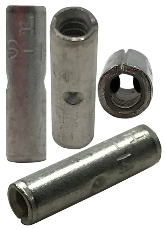 200 Pcs Non-Insulated Crimp Butt Connector Splice Wire Terminal Uninsulated Kit - Image 3 of 4