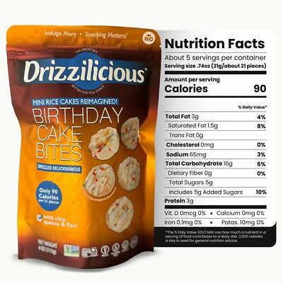Drizzilicious Mini Rice Cakes - Smores, Bday, Caramel, Cookies