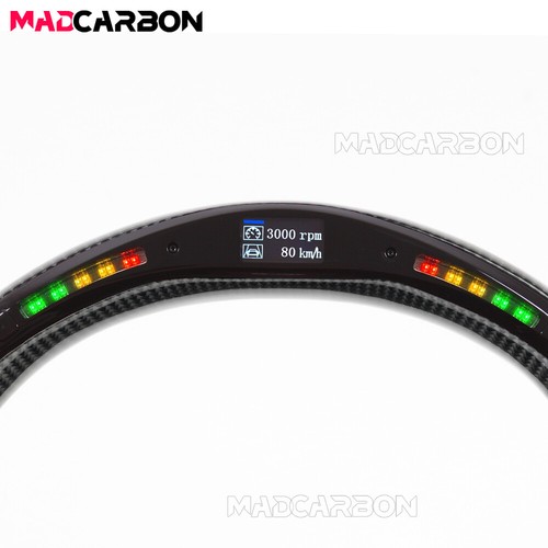 Volante LED de fibra de carbono real apto para Tesla Modelo S Modelo X 21-24 sin calor - Imagen 11 de 15
