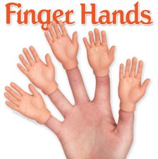 Pair of 1 Right Finger  1 left Finger Hand soft vinyl puppet - Novelty Gift