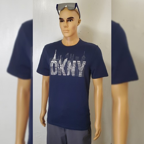DKNY AUTHENTIC TSHIRT HERREN STRETCH KURZARM RUNDHALSAUSSCHNITT GR. S NYC LOGO NAVY - Bild 4 von 6