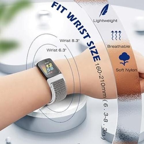Runostrich Sport Loop Nylon Uhrenarmbänder kompatibel mit Fitbit Charge 6/Charge - Bild 4 von 6