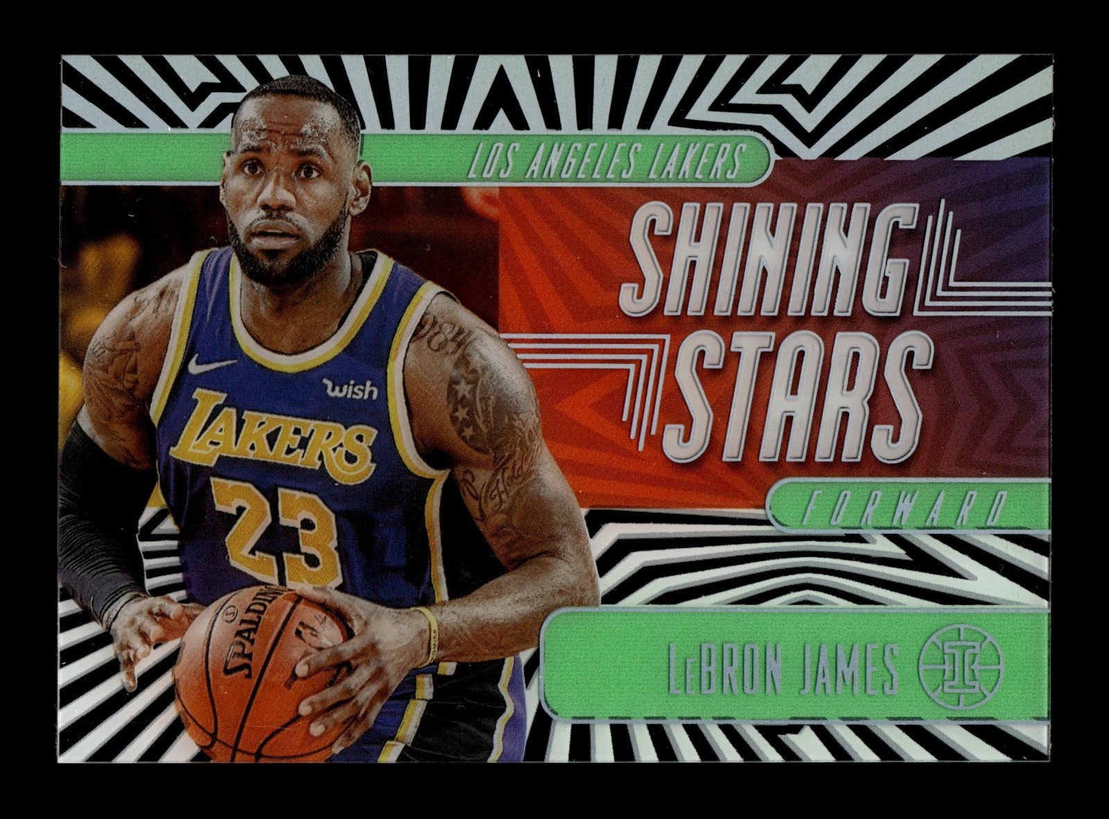 2019-20 Panini Illusions Shining Stars Emerald #5 LeBron James LAKERS