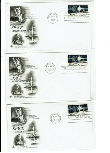 Apollo 15 #1434a Space Achievement FDCs 6 Covers 8/2/1971: ARTCRAFT !! - Picture 2 of 2