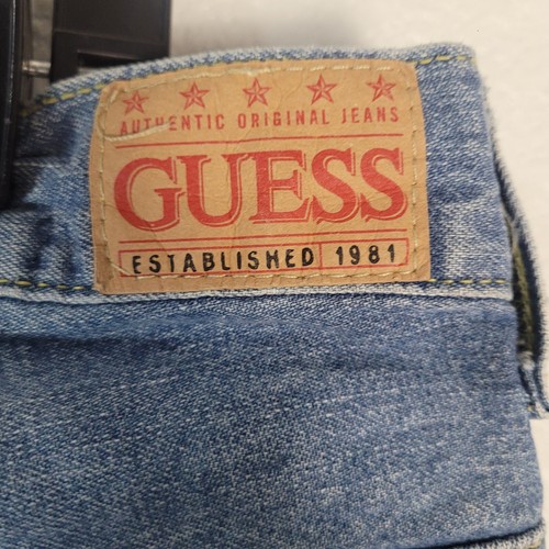 VTG Guess Jeans Loose Fit Wide Leg Men's Sz 36x29 Med Wash Blue Denim - Picture 7 of 12