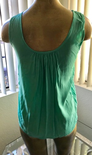 Pretty SEAFOAM Lattice Back BABYDOLL TANK TOP S/M - Picture 7 of 10