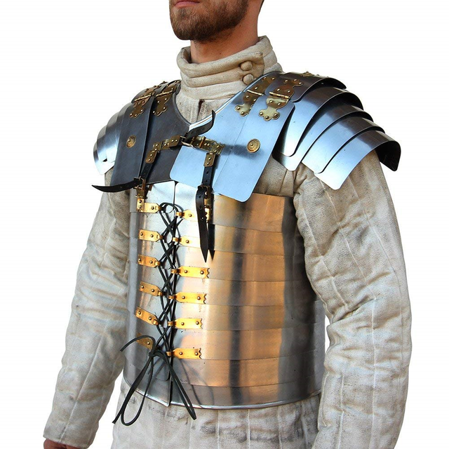 roman soldier military lorica segmentata body armor 20g steel ebay