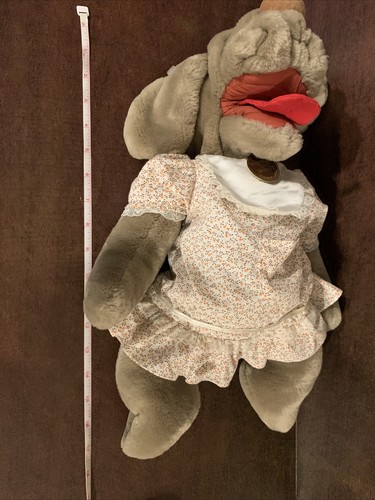 Vintage 1981 Ganz bros WRINKLES Hand Puppet Plush Dog Puppy Toy Dress 18"  EUC - Picture 10 of 12