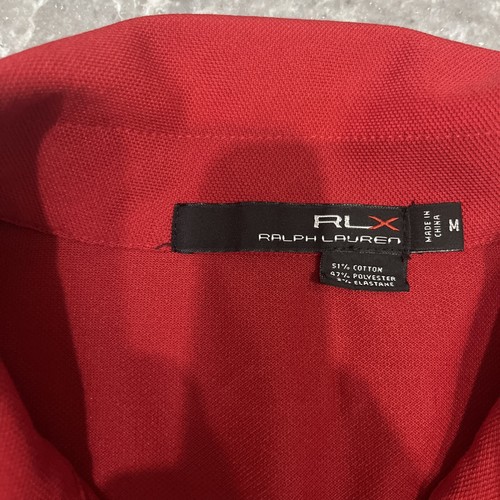Mens RLX Ralph Lauren Polo Golf Shirt Wells Fargo Championship Red M - Picture 3 of 7