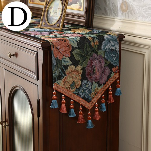 1pcs 35cm Jacquard Table Runner Cloth for Cabinet Table Runner with Tassel Decor - Picture 5 of 22