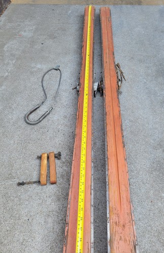 Vintage 1940's Wooden Hickory Skis Anderson & Thompsons Seattle - Picture 13 of 14
