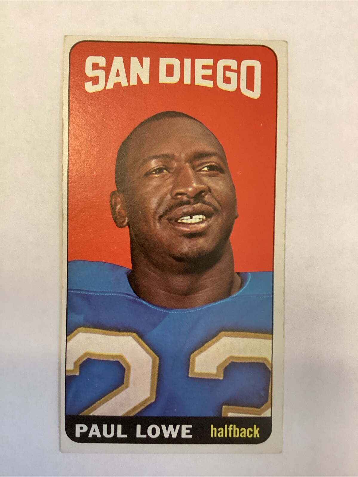 1965 Topps #166 Paul Lowe San Diego Chargers Football Card SP
