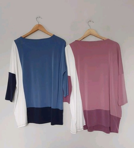 Nina Leneord 3/4 Sleeve Tunic Top X 2 Oversized Style Size Medium NEW. - Picture 3 of 5