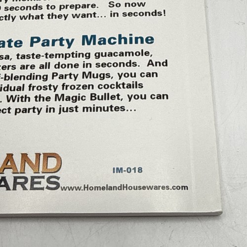 Magic Bullet 10 Second Recipes and User Guide - Homeland Housewares Cookbook PB - Picture 6 of 8