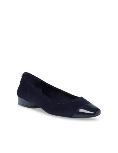 Carlie Navy Fabric Anne Klein Ballet Flats - Picture 12 of 13