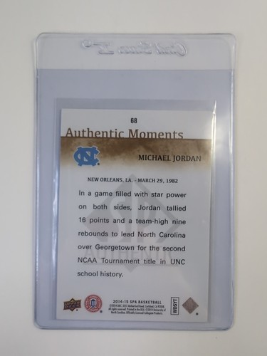 2014 14-15 SP Authentic Michael Jordan #68, UNC, GSC Gem Mint 10, Quick Grade - Picture 2 of 2