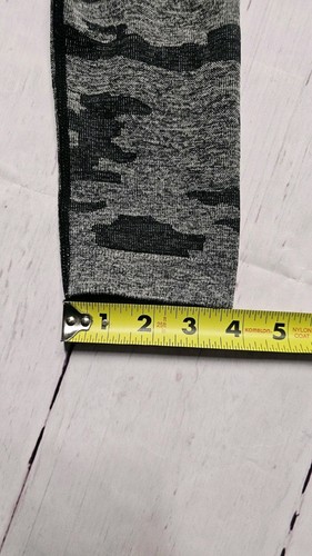 LEGGINGS DONNA S NYLON SPANDEX GRIGIO NERO STAMPA ANIMALIER LEOPARDATO - Foto 10 di 12