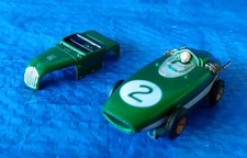 Tyco S Speedway S627 1964 BRM LOTUS MARK XXV F1 Candy Green/White #2 HO Slot Car