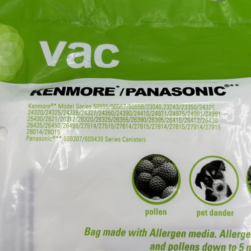Kenmore / Panasonic  C/Q 5055 C-5 Vacuum Vac Filter Bags - 2 packages - 5 bags - Picture 3 of 4