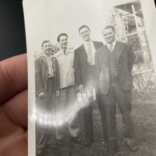 1940er Hübsche Männer Jungs lächelnde Anzüge & Krawatten LANG Familie Original Foto P18zb26 - Bild 13 von 20
