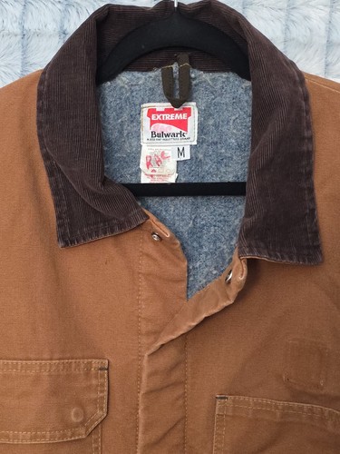 Bulwark Extreme FR Line Coat Brown Duck Men's Medium Vintage Work Jacket - Picture 2 of 11