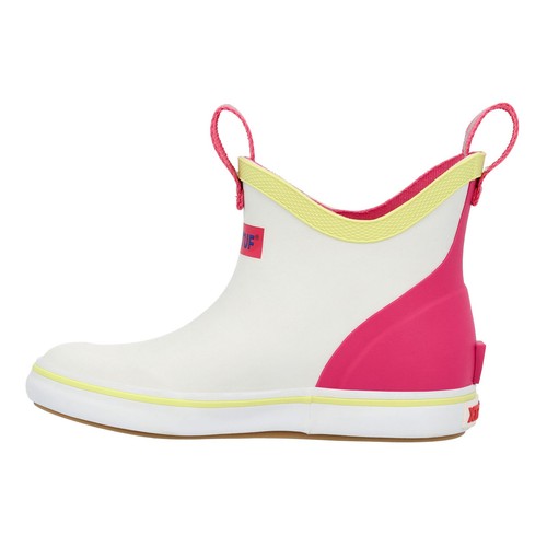 XTRATUF Big Kids ADB 6in White Multi/Pink Ankle Deck Boot (XKAB101Y) - Picture 3 of 7